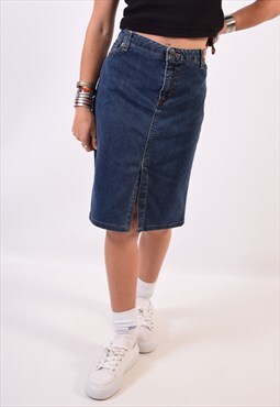 Vintage Benetton Denim Skirt Blue
