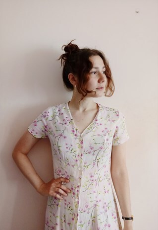 'APRIL' 90S SUMMER HOLIDAY FESTIVAL FLORAL PINK MAXI DRESS
