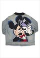 REWORKED DESIGNER BLUE DENIM JACKET WITH MICKEY MOUSE