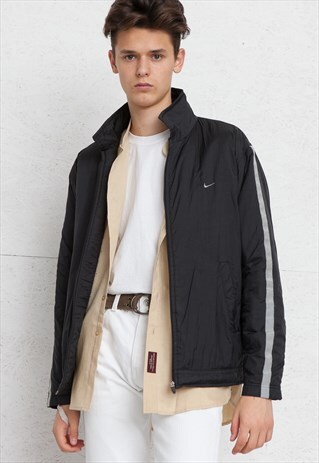 VINTAGE BLACK NIKE WINDBREAKER JACKET