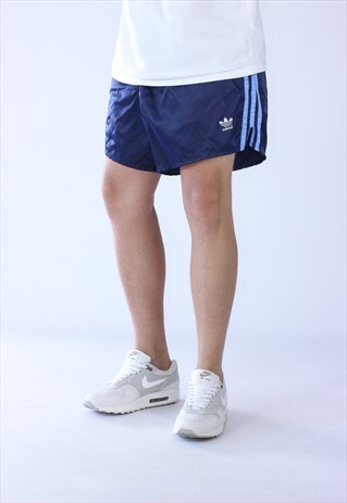 80S VINTAGE MENS ADIDAS ORIGINALS RUNNING NYLON SHORTS