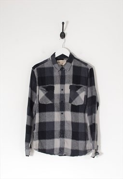 Vintage checked shirt black & charcoal medium BV9505