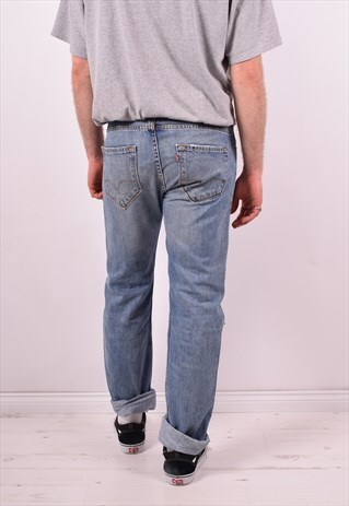 LEVI'S 504 MENS VINTAGE JEANS W34 L34 BLUE 90S