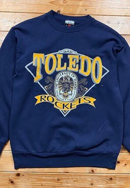 Vintage Toledo rockets navy blue sweatshirt small 