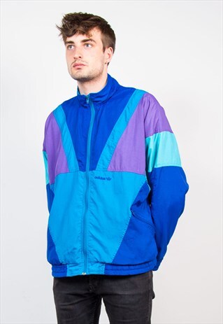 VINTAGE ADIDAS 90'S MULTICOLOUR TRACKSUIT JACKET TOP