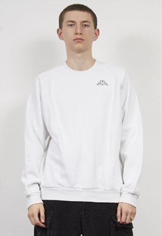 VINTAGE 90'S KAPPA WHITE SWEATSHIRT