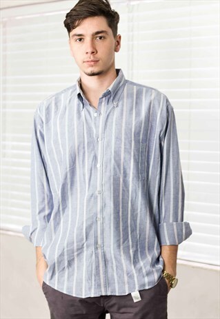 VINTAGE REGATTA STRIPED SHIRT LOGO 90S XL 11.2
