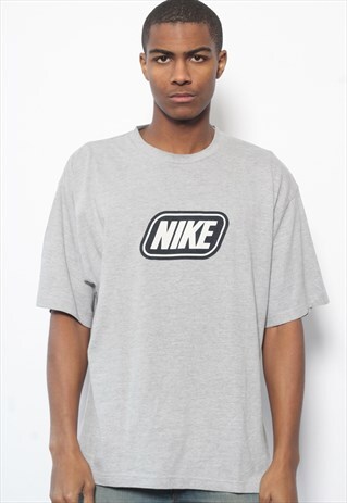 VINTAGE NIKE BIG LOGO T-SHIRT GREY
