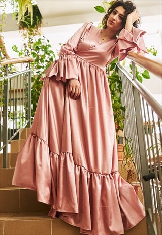 "GABRIELLE" DRESS MAXI PINK