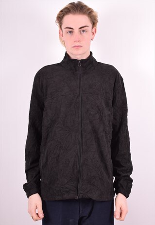 STARTER MENS VINTAGE FLEECE JACKET LARGE BLACK 90'S