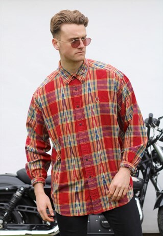 TOMMY HILFIGER USA TARTAN NAVAJO SHIRT