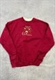 VINTAGE SWEATSHIRT EMBROIDERED GRANDMA PATTERNED JUMPER