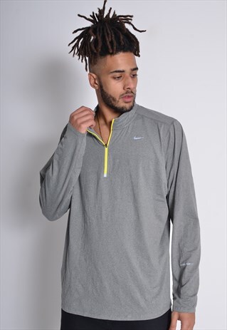 VINTAGE NIKE 1/4 ZIP SWEATSHIRT GREY