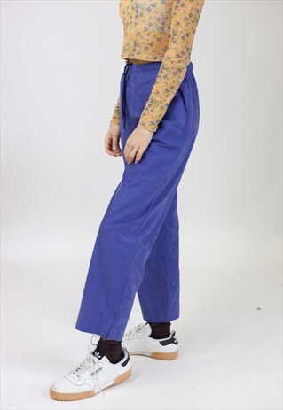 VINTAGE 90S AUSTRALIAN PURPLE VELOUR TRACKSUIT BOTTOMS