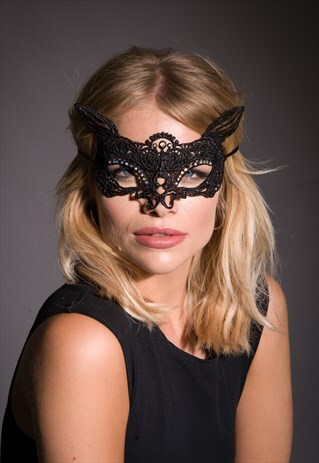 CAT WOMAN OUTFIT, MASQUERADE MASK, FANCY DRESS MASK
