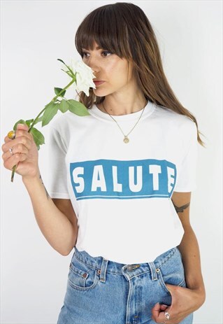 FANCLUB SALUTE OVERSIZED COTTON SLOGAN T-SHIRT