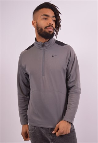NIKE MENS VINTAGE TRACKSUIT TOP SMALL GREY 90S
