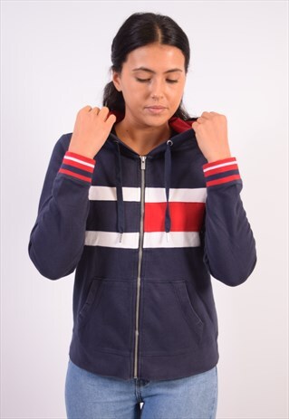 VINTAGE TOMMY HILFIGER HOODIE SWEATER NAVY BLUE