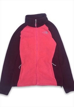 North Face pink/burgundy fleece jacket