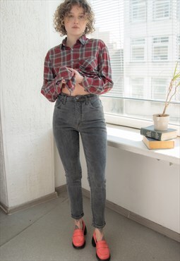 Vintage 80's Grey High Waisted Stretchy Jeans