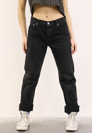 LEVI'S VINTAGE BLUE PAINT 501 MOM JEANS
