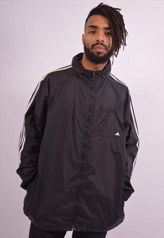 VINTAGE ADIDAS RAIN JACKET BLACK