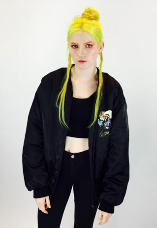AZTEC BLACK BOMBER JACKET