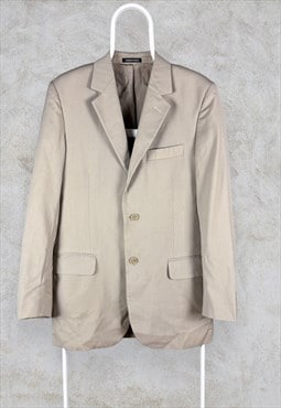 YSL Yves Saint Laurent Blazer Jacket Beige Wool Made Italy
