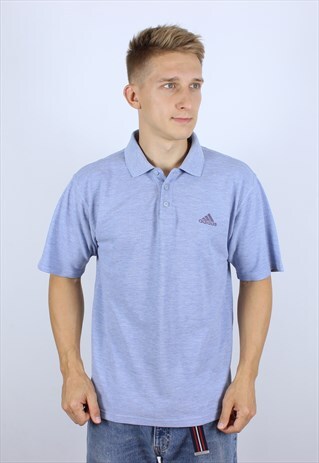 VINTAGE POLO ADIDAS ORIGINALS MENS LOGO T-SHIRT TOP