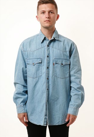 90S VINTAGE OLDSCHOOL LEVI'S DENIM SHIRT 15863