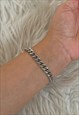 CHUNKY SILVER CURB CHAIN BRACELET