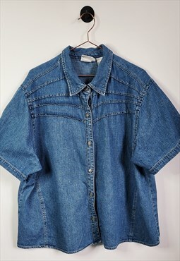 Vintage 80s Womens Denim Shirt Size 3XL (18-20)