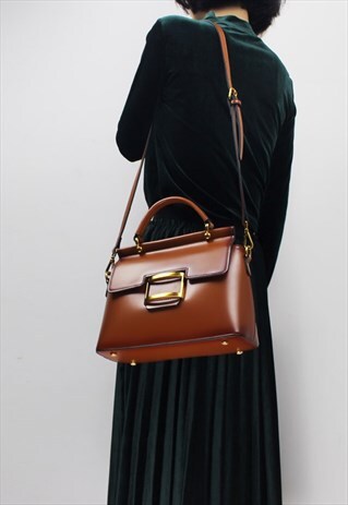 LEATHER TOP-HANDLE SHOULDER BAG TOTE BAG OFFICE BAG 2017