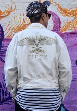 RARE Vintage  'Ficce' Cropped Biker Jacket 