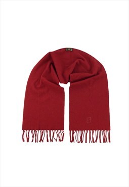 Vintage Fendi Red Wool Scarf