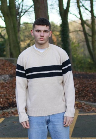 VINTAGE TOMMY HILFIGER THICK WOOL KNITTED JUMPER