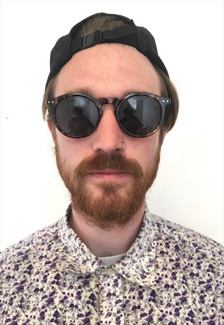 VINTAGE BROWN ROUND UNISEX LENNON SUNGLASSES