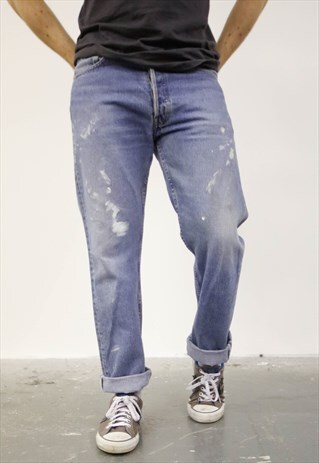 VINTAGE BLUE LEVI'S 501 PAINT JEANS