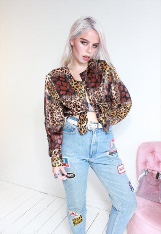 VINTAGE 90S LEOPARD PRINT SHIRT