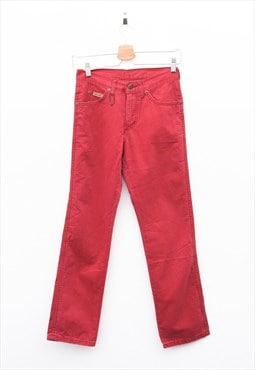 WRANGLER Women W26 L30 Red Jeans Trousers Pants VTG Denim