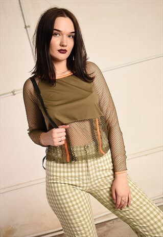 90'S RETRO MESH FISHNET DETAILED FESTIVAL TOP