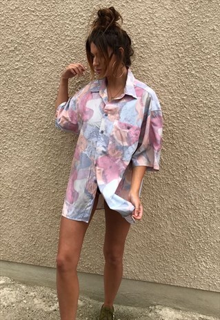PATTERNED OVERSIZED RETRO VINTAGE UNISEX FESTIVAL SHIRT