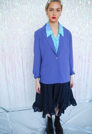 VINTAGE PURPLE BUTTON UP BLAZER