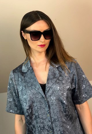 BLUE BELGIUM VINTAGE 90S 90S SHIRT EUROPE BLOUSE