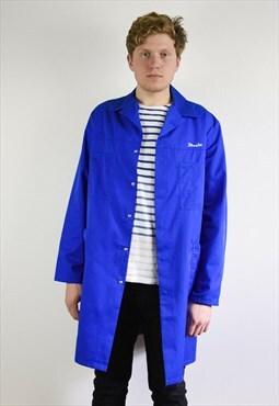SANFOR UK 42.5 Men Blue French Worker Chore Jacket Utility