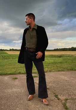 Vintage Tan Leather Cowboy Boots