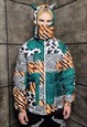 Zebra bomber reversible cow jacket stripe graffiti puffer