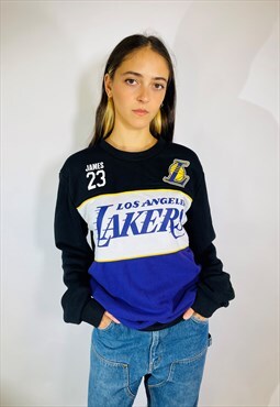 Vintage Size L NBA LA Lakers Sweatshirt in Black
