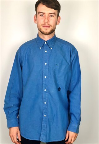 VINTAGE 90'S TOMMY HILFIGER BUTTON UP OXFORD SUMMER SHIRT