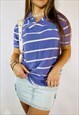 Vintage 90s Ralph Lauren Embroidered Stripe Polo Shirt